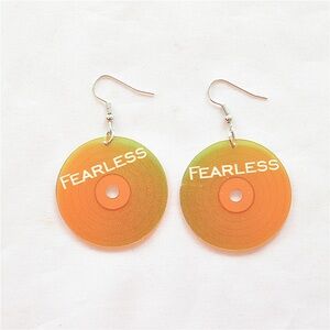 Fearless Vinyl Record Earrings – Retro Music Lover Statement Dangle Jewelry